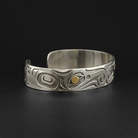 Butterfly - Silver Bracelet with 18k Gold