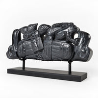 Raven and Eagle - Argillite Panel Pipe