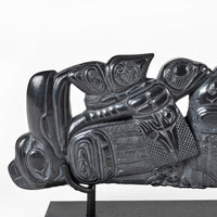Raven and Eagle - Argillite Panel Pipe