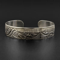Eagle and Mountains - Silver Bracelet