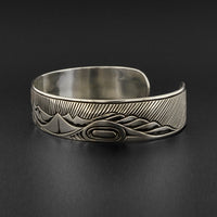 Eagle and Mountains - Silver Bracelet