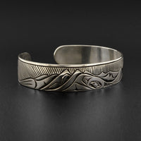 Eagle and Mountains - Silver Bracelet