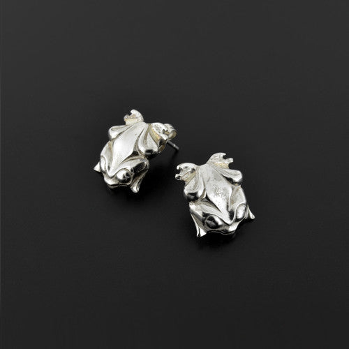 Frogs - Silver Stud Earrings