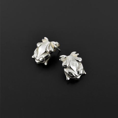 Frogs - Silver Stud Earrings