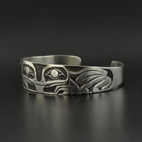 Frog - Silver Bracelet with Oxidization