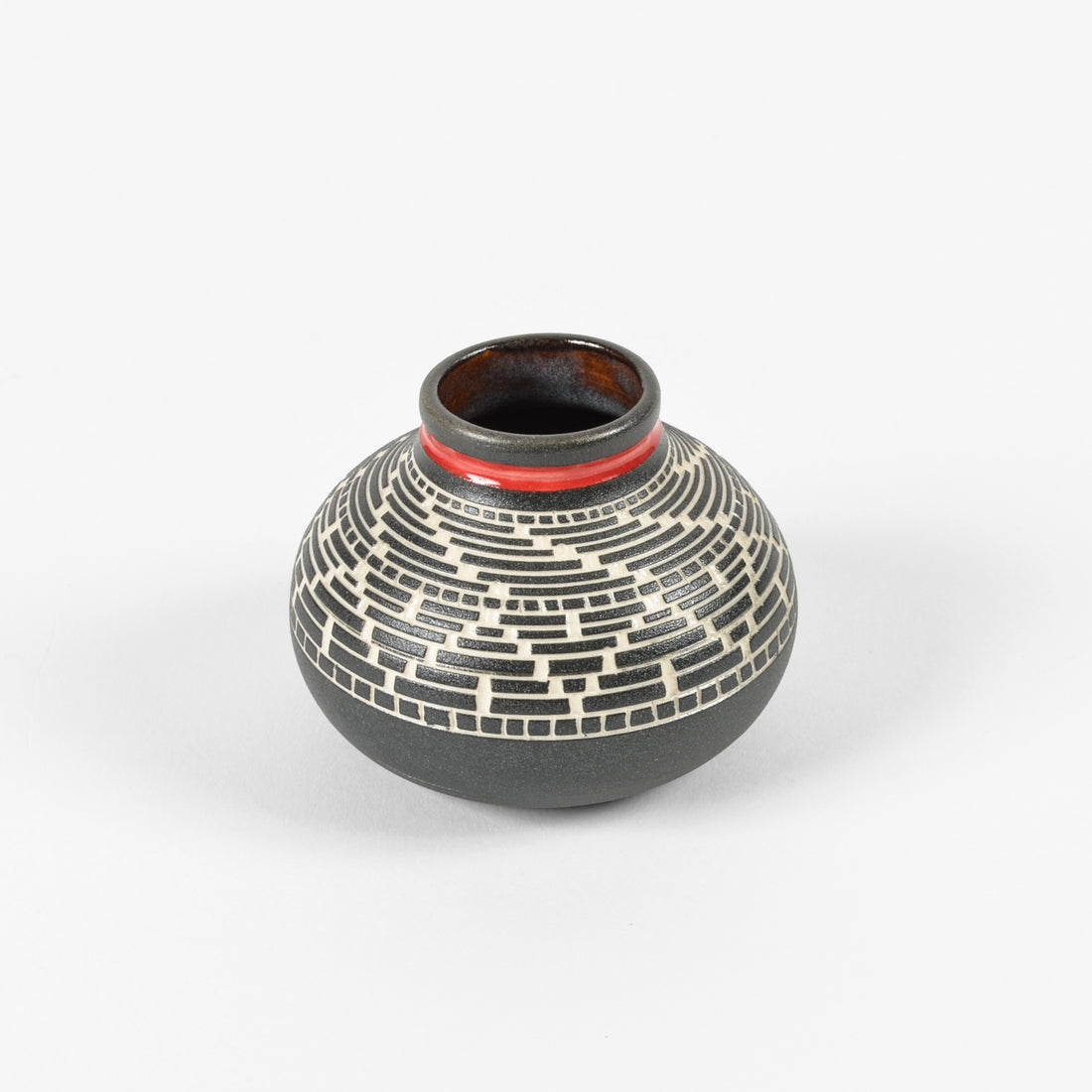 Weaving - Hand Carved Ceramic Vase