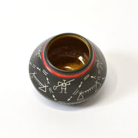 Salmon Hunt - Hand Carved Ceramic Vase