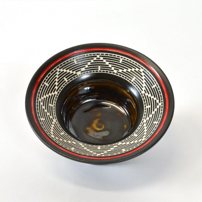 Weaving - Hand Carved Ceramic Smudge Bowl