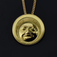 Moon - 14k Gold Pendant