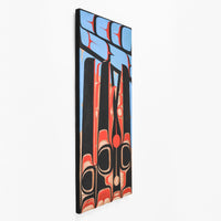Ravens in Nest - Red Cedar Panel