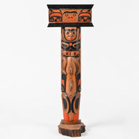Dogfish, Whale and Human - Cedar Mortuary Pole