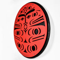 Salmon Spindle Whorl - Aluminum Panel