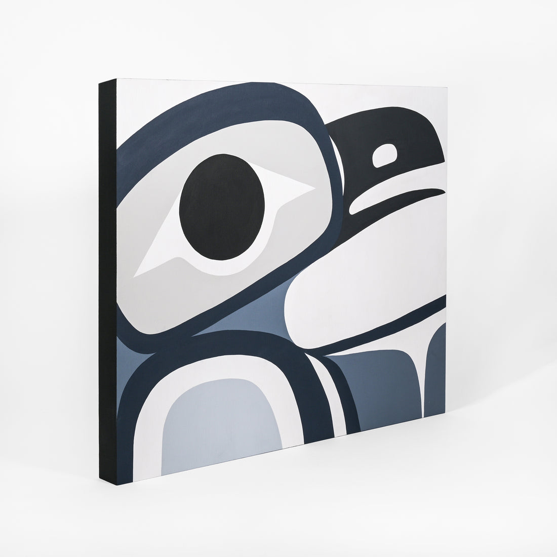 Raven in the City - Acrylic on Wood Panel