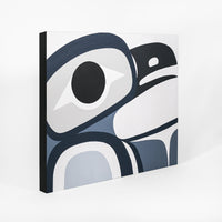 Raven in the City - Acrylic on Wood Panel