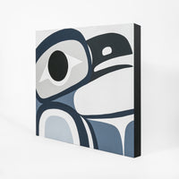 Raven in the City - Acrylic on Wood Panel