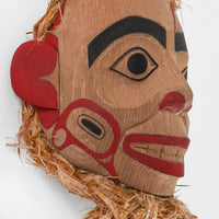 Haida Portrait Mask - Red Cedar with Bark