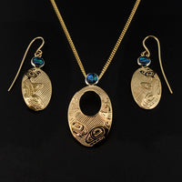 Pod of Orcas - 14k Gold Pendant