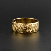 Eagle and Raven - 14k Gold Ring