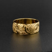 Eagle and Raven - 14k Gold Ring