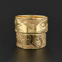Stacking Salmon - 14k Gold Rings