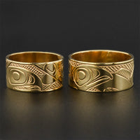 Stacking Salmon - 14k Gold Rings
