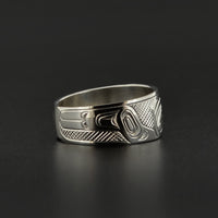 Raven and the Light - Silver Ring