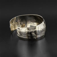 Raven Stealing the Light - Silver Bracelet