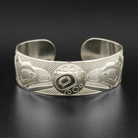 Raven and Moon - Silver Bracelet