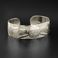 Raven and Moon - Silver Bracelet