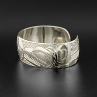 Raven and Moon - Silver Bracelet