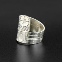 Hummingbird - Silver Wrap Ring