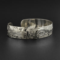 Two Ravens Steal the Light - Silver Bracelet
