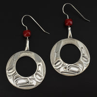Eagle Transformation - Silver Earrings