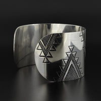 Geometric Weaving - Silver Bracelet