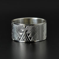 Geometric Weaving - Silver Ring