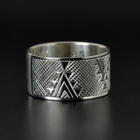Geometric Weaving - Silver Ring