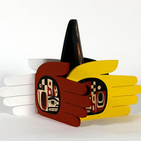 Hands of Peace and Friendship - Red Cedar and Basswood Sculpture