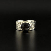 Killerwhale - Silver Ring with Rutilated Quartz
