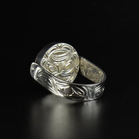 Sun and Moon - Silver and Copper Ring