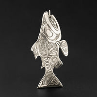 Salmon - Silver Pendant