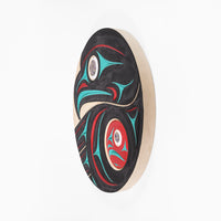 Eagle and Salmon - Yellow Cedar Panel