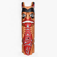 Bear and Salmon - Red Cedar Pole