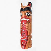 Bear and Salmon - Red Cedar Pole