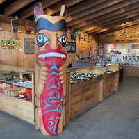 Bear and Salmon - Red Cedar Pole