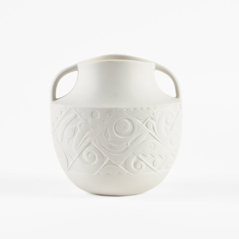 Raven and Coyote's World - Porcelain Vase