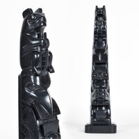 Bear, Raven, Beaver - Argillite Pole