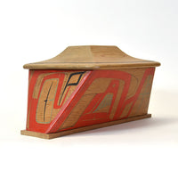 Killerwhale and Human - Red Cedar Canoe Box