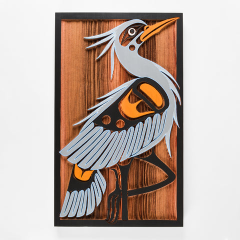 Heron -  Red Cedar Panel
