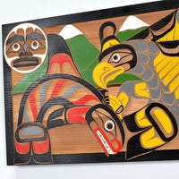 Thunderbird, Orca and Moon - Red Cedar Panel