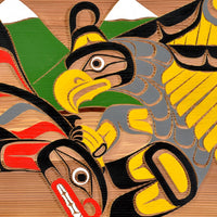 Thunderbird, Orca and Moon - Red Cedar Panel